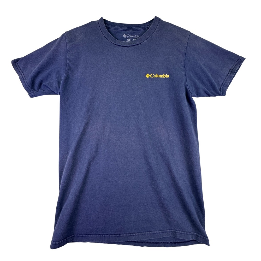 Columbia Shirt Men's Small Gorpcore Graphic‎ Tee Mountain Blue Short Sleeve - Picture 2 of 6